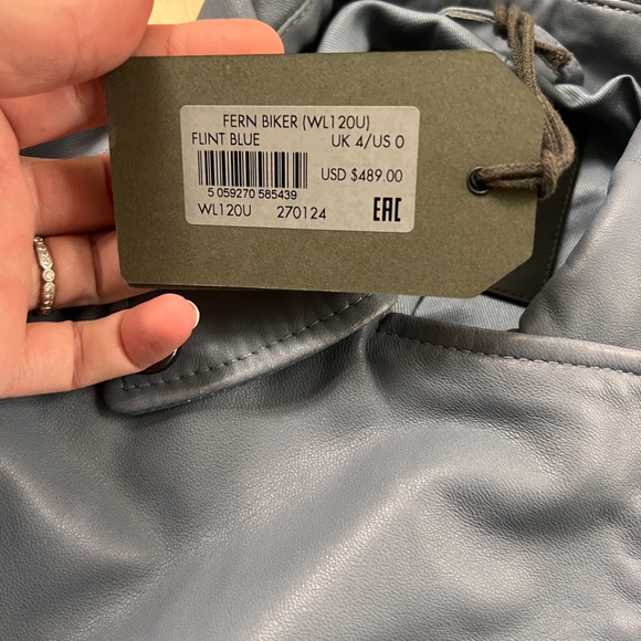 All saint leather jacket size 0 - Picture 3 of 5